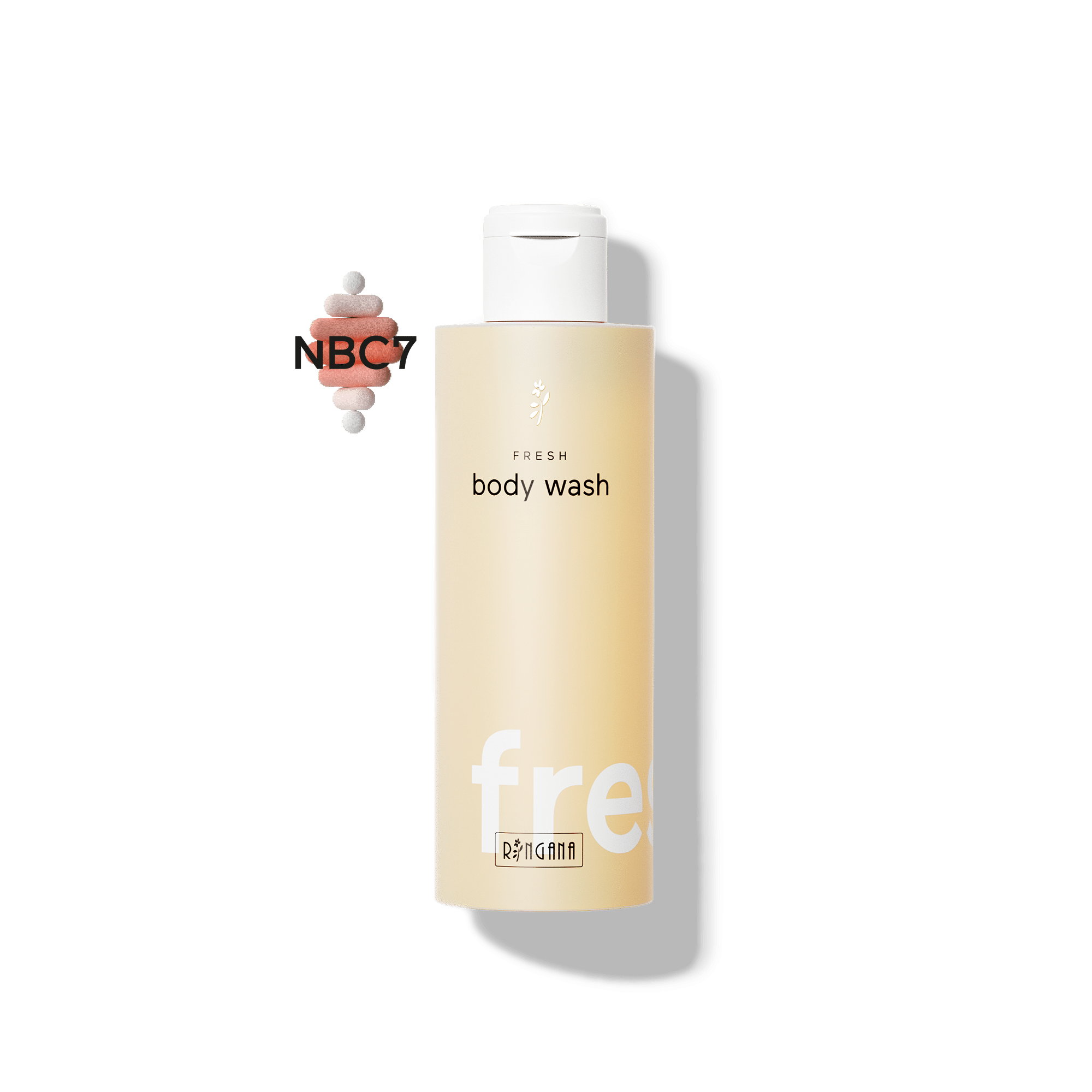 Gel de ducha natural Ringana con ingredientes frescos y aroma suave